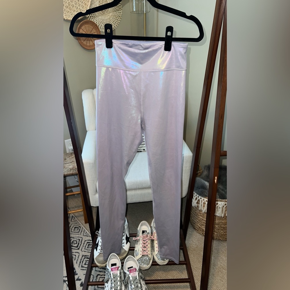 Never worn Carbon 38 luminous High rise / HIGH SHINE Iridescent Leggings S